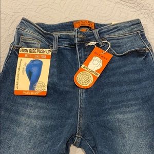 Butt lifting high waist jeans